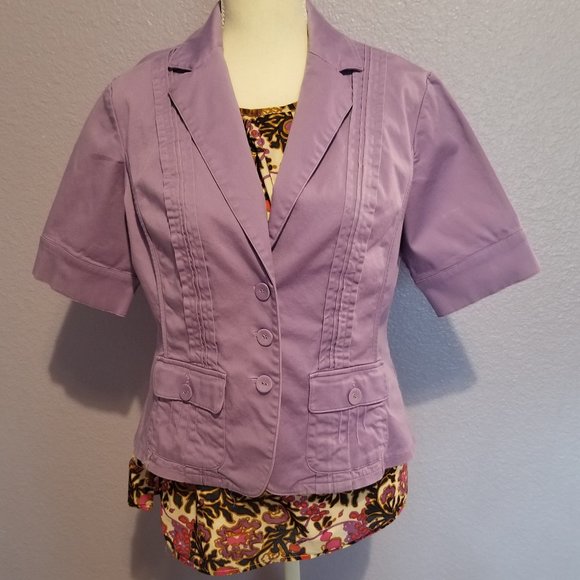 Purple Cropped Jacket - Picture 1 of 2
